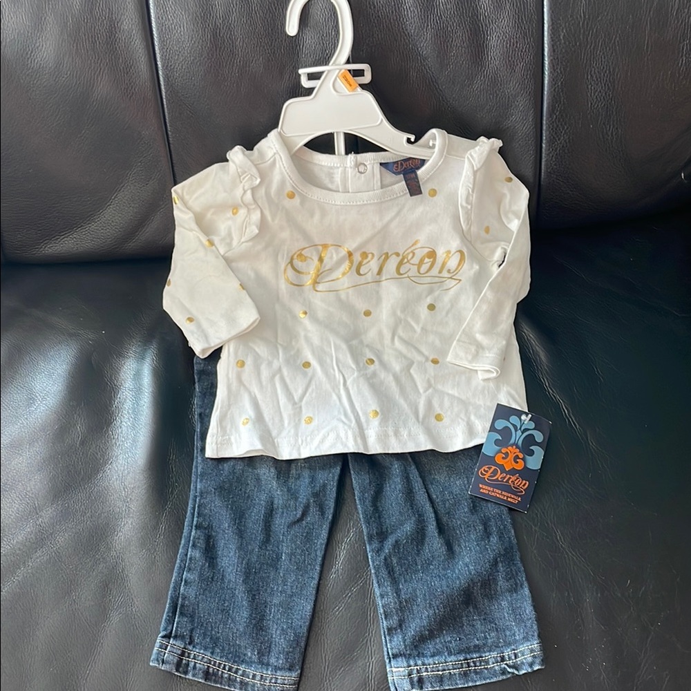 Dereon White and Blue Baby Set